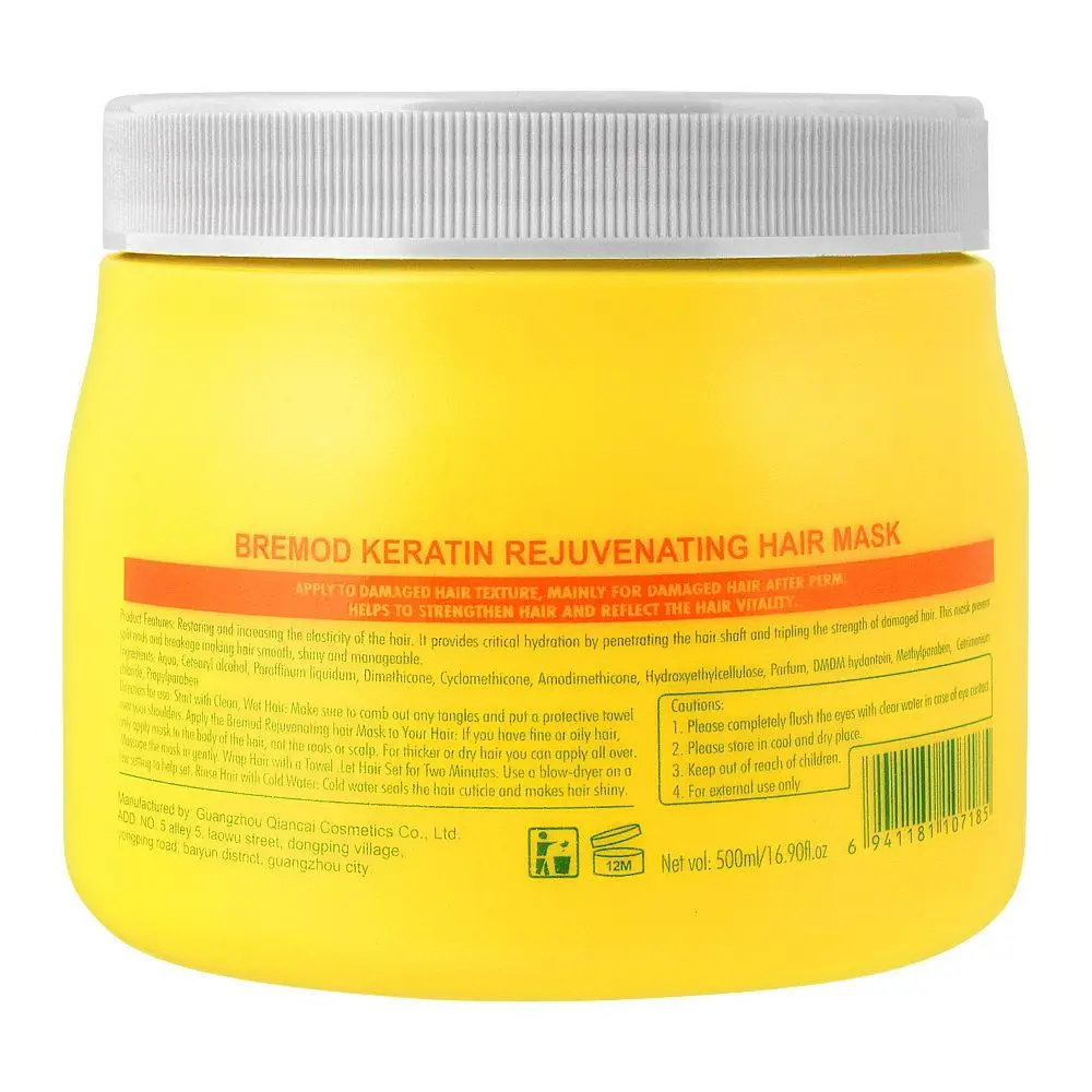 Bremod Keratin 3 Rejuvenating Hair Mask, 500ml - Image 2