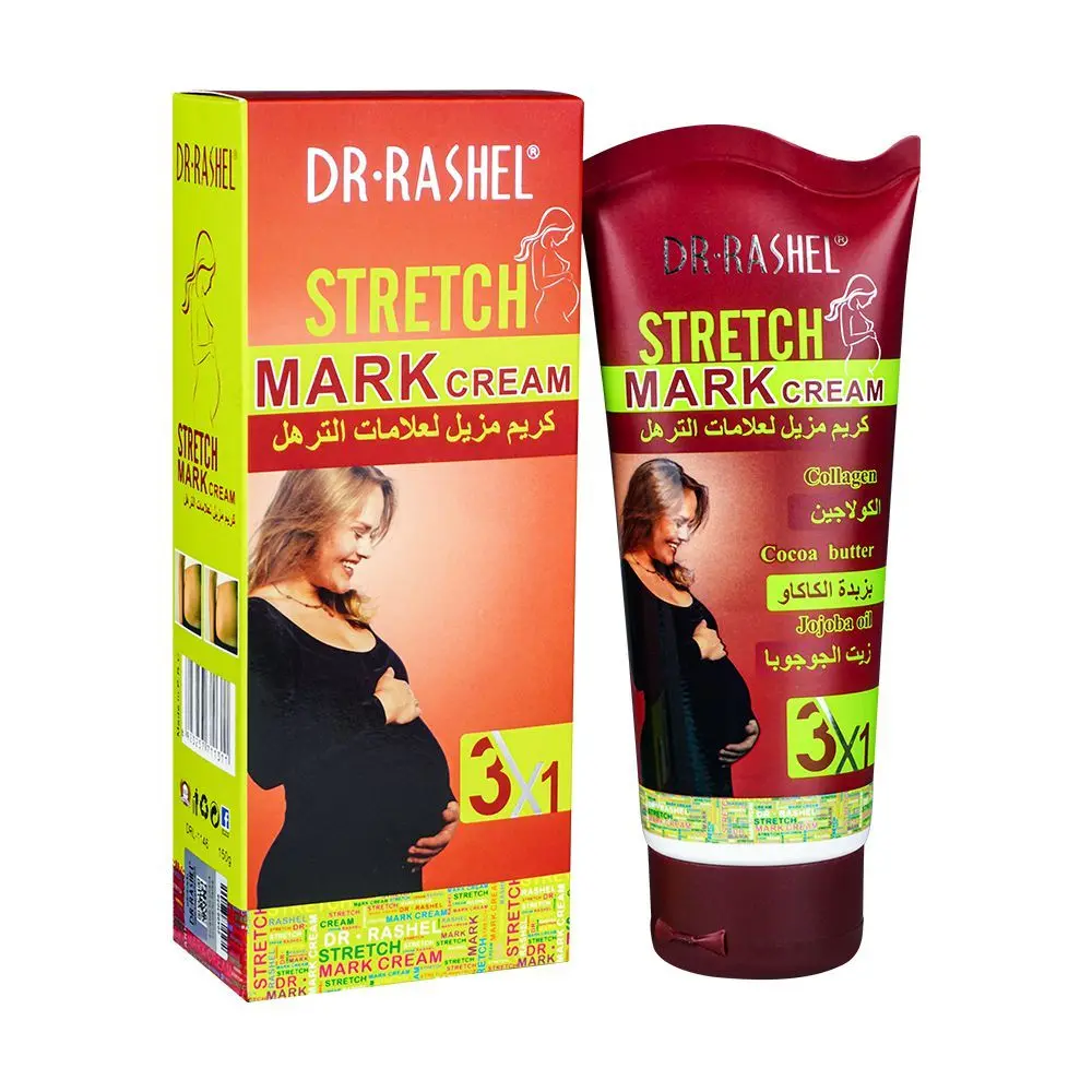 Dr. Rashel 3-in-1 Stretch Mark Care Cream with Collagen, Cocoa Butter & Jojoba Oil – 150g