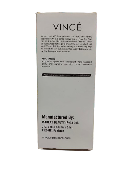 Vince Sun Block Spf 40 - 75Ml - Image 2
