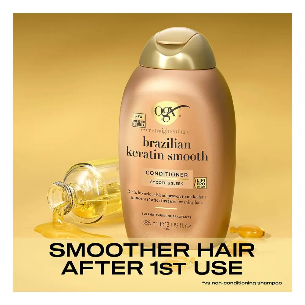 OGX Brazilian Keratin Smooth Conditioner 385ml - Image 2