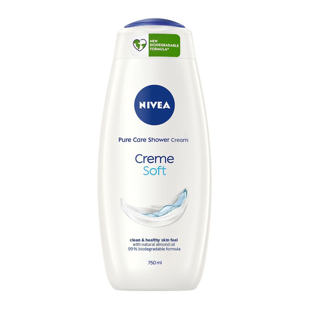Nivea Creme Soft Pure Care Bath Cream Shower Gel 750ml