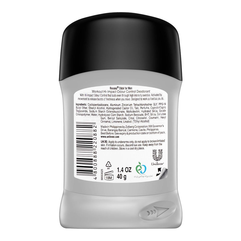 Rexona Men 48H Motion Sense Workout Hi-Impact Anti-Perspirant Deodorant Stick 40ml - Image 2