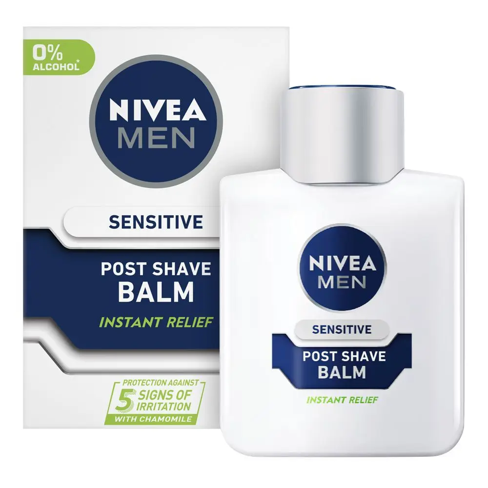 Nivea Men Sensitive Post Shave Balm Provide Instant Relief Alcohol Free 100ml