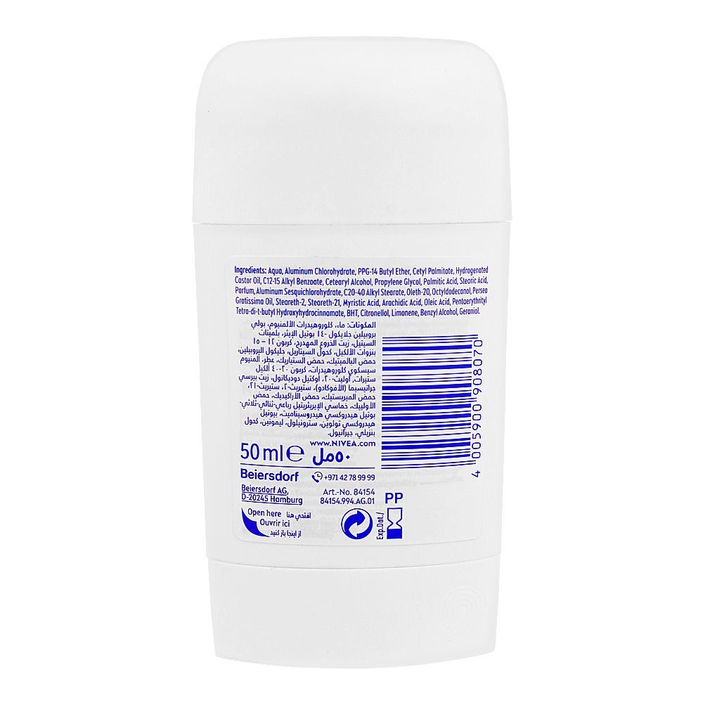 Nivea Dry Comfort Dual Protect Anti-Perspirant Deodorant Stick 50ml - Image 2