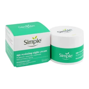 Simple Regeneration 3% Glycerin+Green Tea+Mushroom Age Resisting Night Cream 50ml