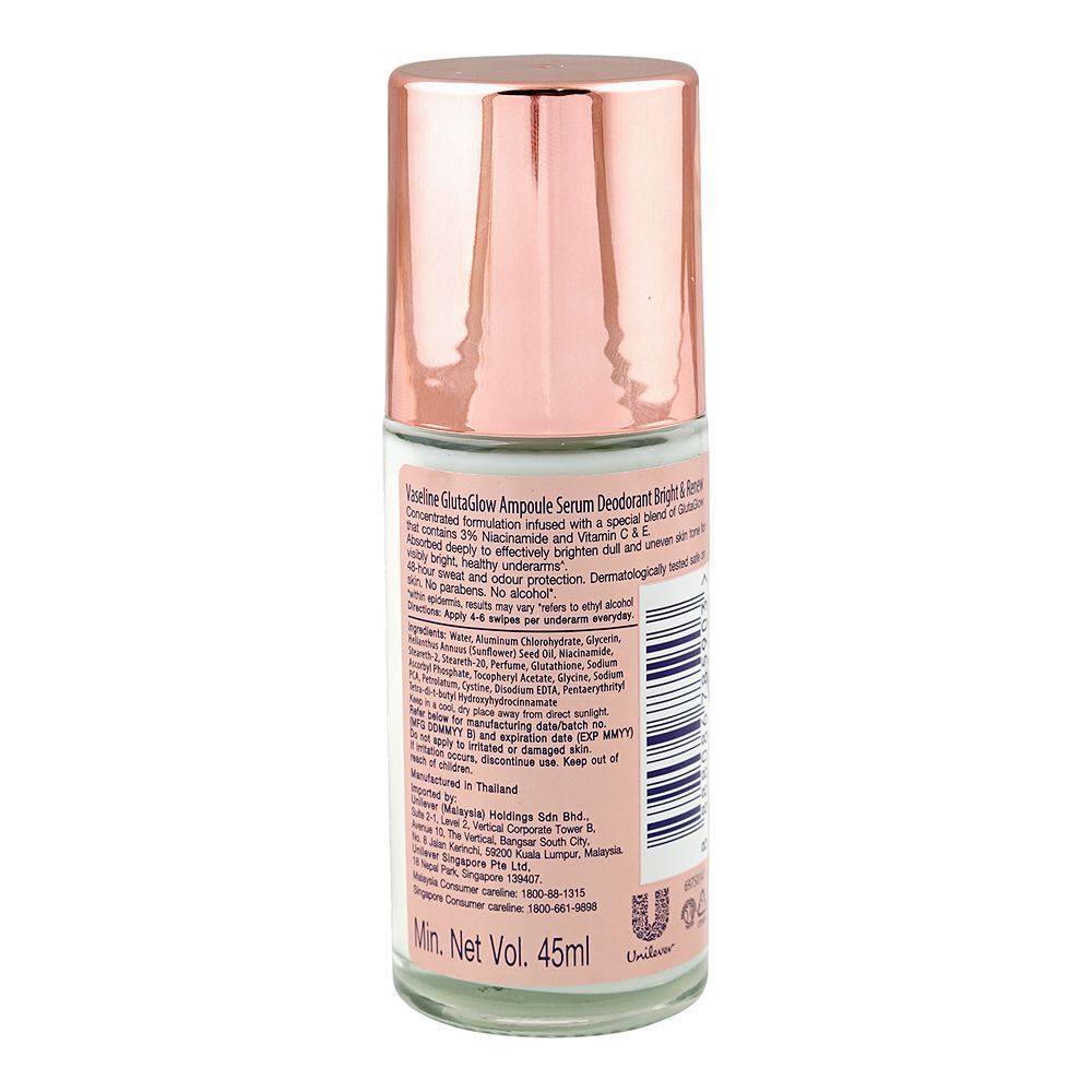 Vaseline Gluta Glow Deodorant Roll On 45ml - Image 2