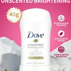Dove Unscented Nourished & Smooth Deodorant Stick 40g