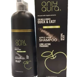 Only Aura Apple Instant Hair Color Shampoo Natural Black 400ml